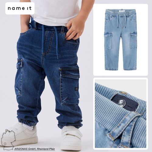 Bequeme Baggy Jeans Cargo Hose Stretch Denim Jogger Pants NMMBEN
