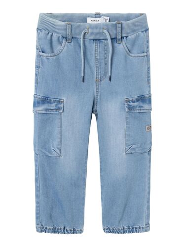 Bequeme Baggy Jeans Cargo Hose Stretch Denim Jogger Pants NMMBEN 