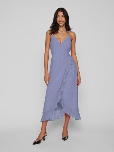 Volant Party Kleid mit Spaghettitr�ger Elegantes R�schen Dress 