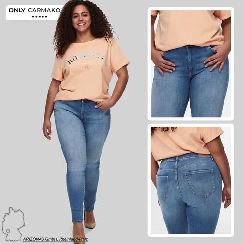Curvy Skinny Jeans Stretch Denim Hose Plus Size Pants CARMAYA