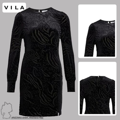 Samtiges Kleid mit Leopard Print Nicki Party Dress f�r Kurvige Frauen