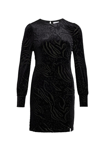 Samtiges Kleid mit Leopard Print Nicki Party Dress f�r Kurvige Frauen 