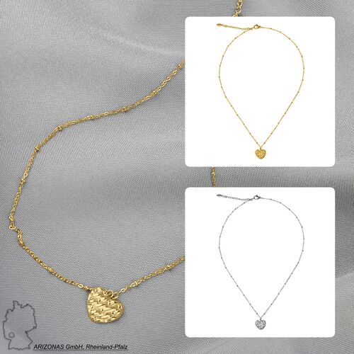 Halskette mit Herz�Anh�nger Modeschmuck aus Edelstahl