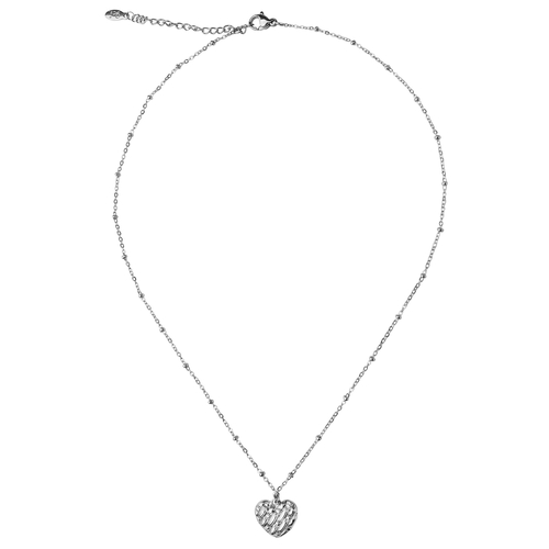 Halskette mit Herz�Anh�nger Modeschmuck aus Edelstahl 