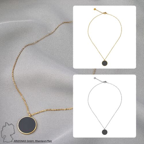 Halskette mit Coin Anh�nger Modeschmuck aus Edelstahl
