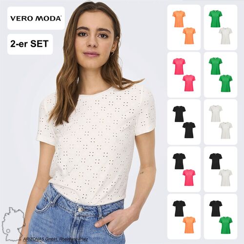 Shirt 2er-Set Kurzarm Rundhals T-Shirt