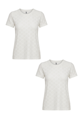 Shirt 2er-Set Kurzarm Rundhals T-Shirt 