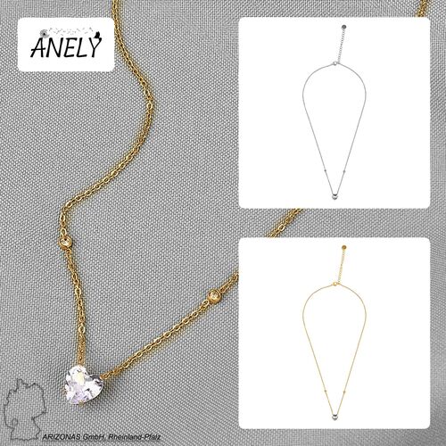 Halskette mit Herz Anh�nger Modeschmuck aus Edelstahl