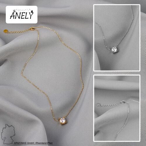 Halskette mit Coin Anh�nger Modeschmuck aus Edelstahl