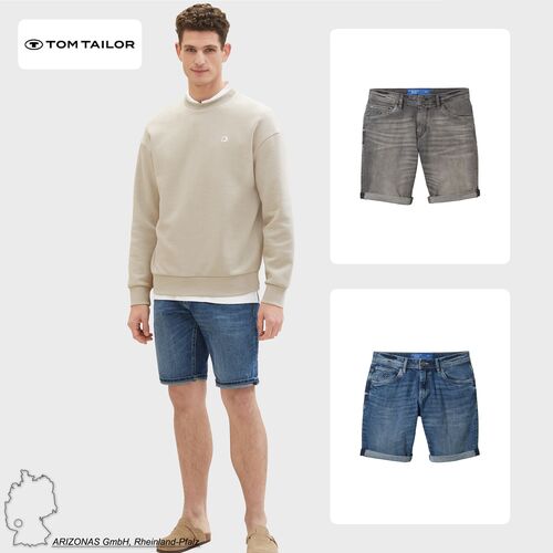 Tom Tailor Jeansshorts Straight Leg Regular Fit Denim Shorts