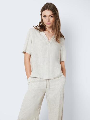 Top L�ssiges Polokragen Shirt Bequeme Kurzarm Bluse 