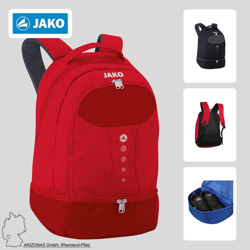 Jako Rucksack mit R�ckenpolster Sportrucksack ger�umig
