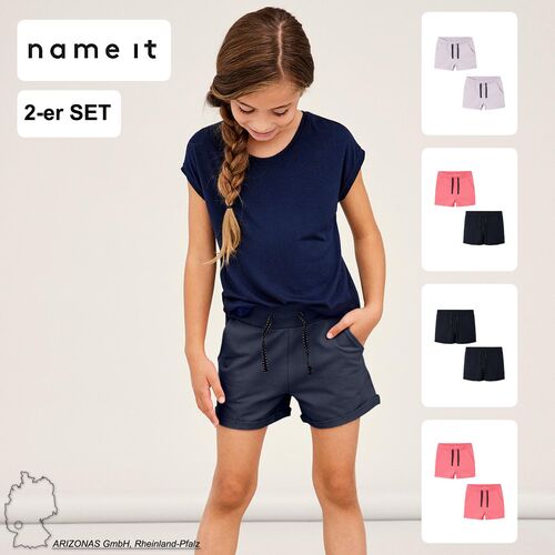 Shorts 2er-Set mit Taschen verstellbarer Bund