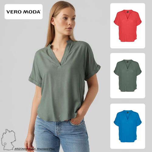 Top Casual Splitneck Bluse