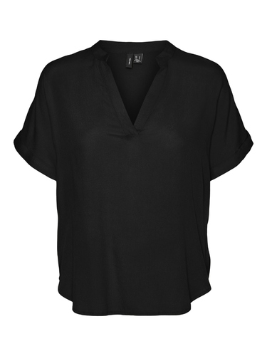 Top Casual Splitneck Bluse 