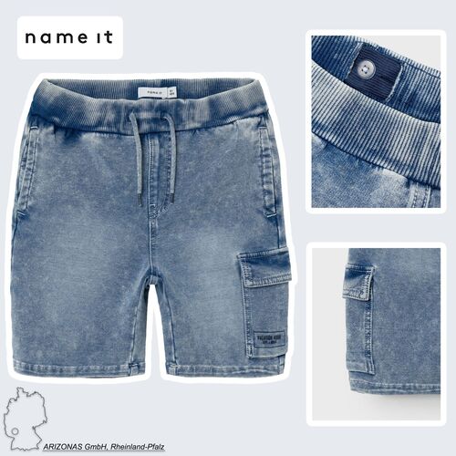 Trendige Stretch Jeans Shorts Kurze Cargo Hose Denim Pants