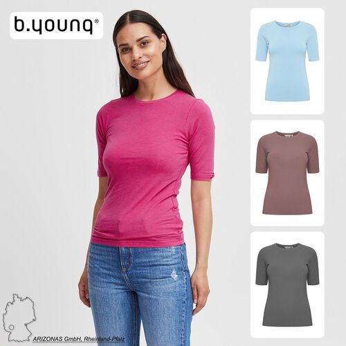 T-Shirt Slim Fit Ellenbogen-L�nge Rundhalsausschnitt