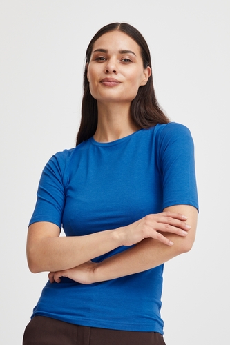 T-Shirt Slim Fit Ellenbogen-L�nge Rundhalsausschnitt 