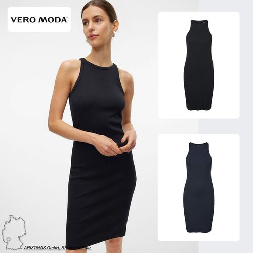 Kurzes Kleid Rundhals �rmellos Figurbetonend