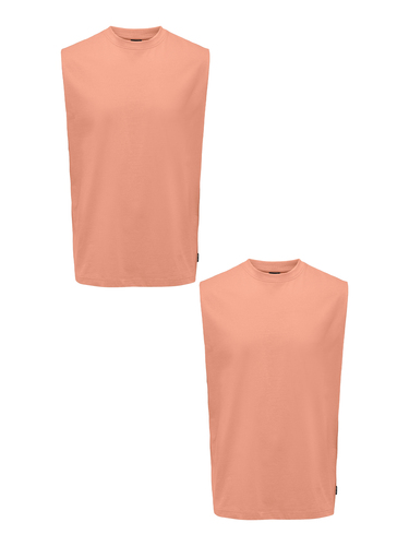  Shirt 2er-Set lockeres Rundhals Tanktop 