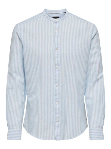 Leichtes Leinen Hemd Langarm Slim Fit 