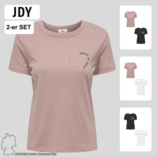T-Shirt 2er Set Modisches Kurzarmshirt aus Baumwolle