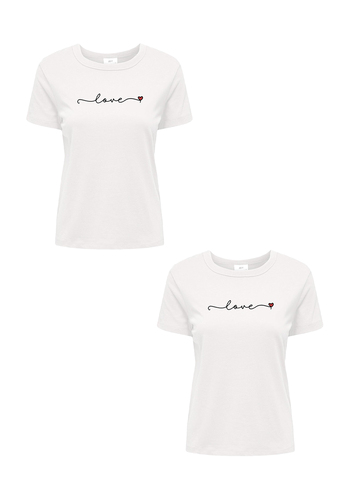 T-Shirt 2er Set Modisches Kurzarmshirt aus Baumwolle 