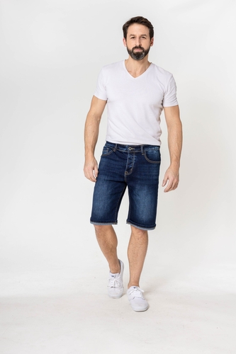 Shorts Denim Regular Fit Bleached Jeansshorts 