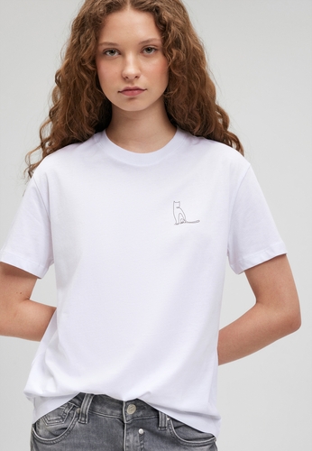 T-Shirt Rundhals Kurzarm Top Oberteil 