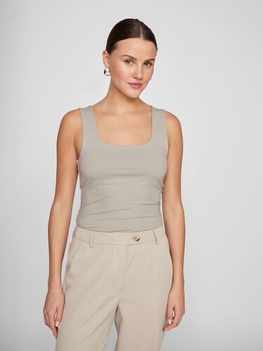 Top U-Boot-Ausschnitt Figurbetont 