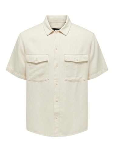 Hemd Kurzarm mit Knopfleiste Brusttaschen normaler Schnitt  