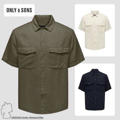 Hemd Kurzarm mit Knopfleiste Brusttaschen normaler Schnitt 