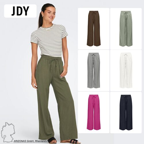 Hose hohe Taille weiter Beinschnitt Kordelzug Seitentaschen