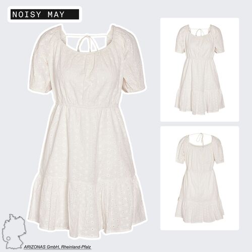 Kleid Trapezausschnitt Kurzarm Baumwolle kurz