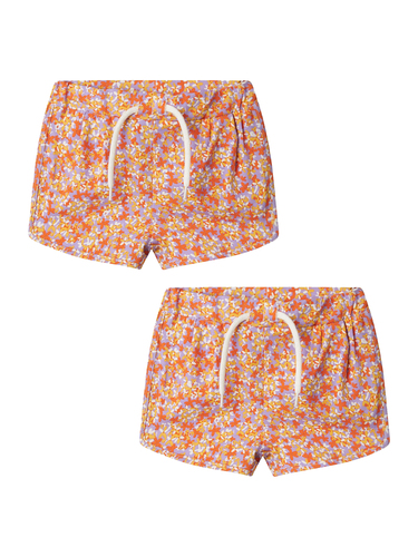 Shorts 2er-Set verstellbarer Bund Seitentaschen  