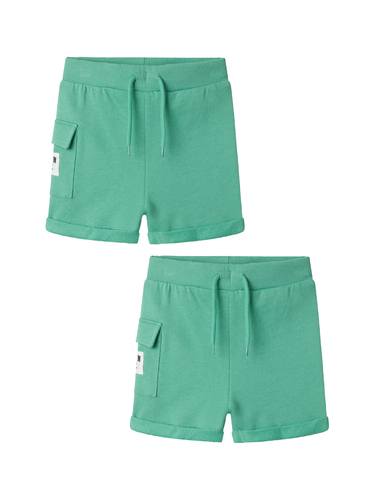 Shorts 2er-Set elastischer Bund Kordelzug