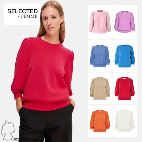 Bluse locker geschnitten Rundhalsausschnitt