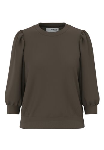 Bluse locker geschnitten Rundhalsausschnitt 