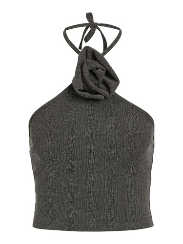 Top Eng anliegend Schluppenkragen �rmellos verk�rzt 