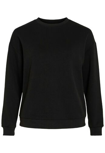 Pullover Rundhals lange �rmel weicher Sweatshirt-Look 