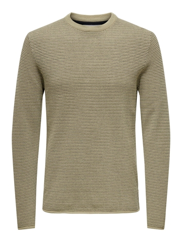 Pullover Rundhals Langarm Sweater 