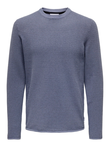 Pullover Rundhals Langarm Sweater 