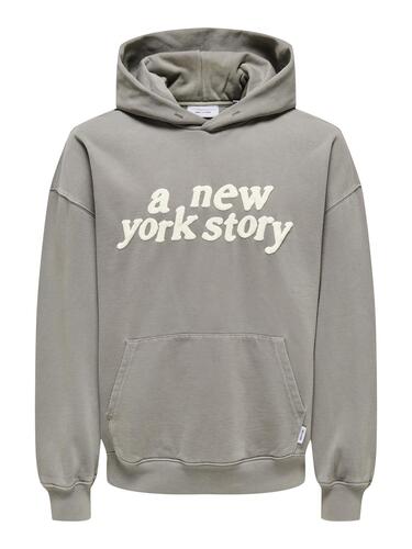 Pullover Kapuze druck K�nguru Tasche locker 