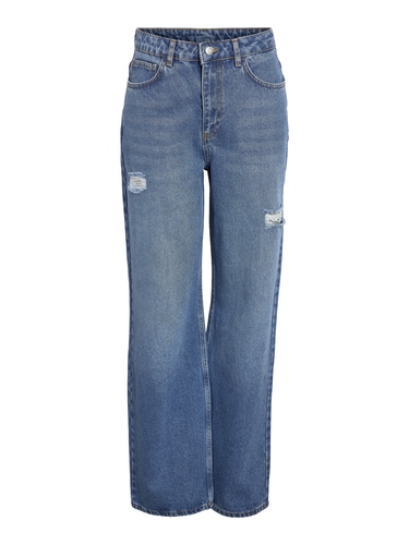 Damen Jeans Straight Fit hohe Taille 