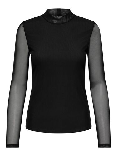Langarmshirt Hochgeschlossen Elegant 
