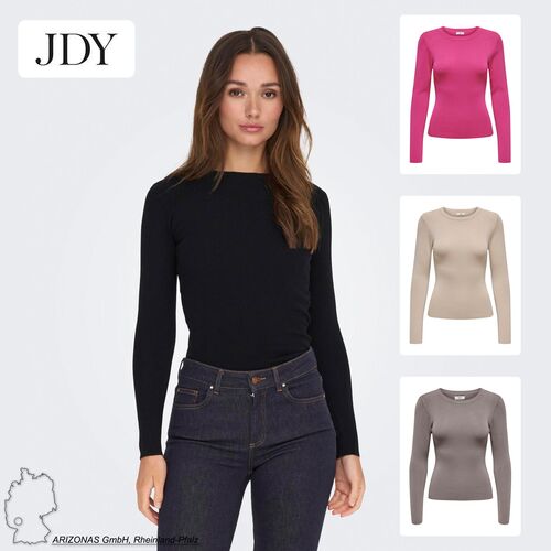 Strickpullover Rundhals Langarm weicher Strick