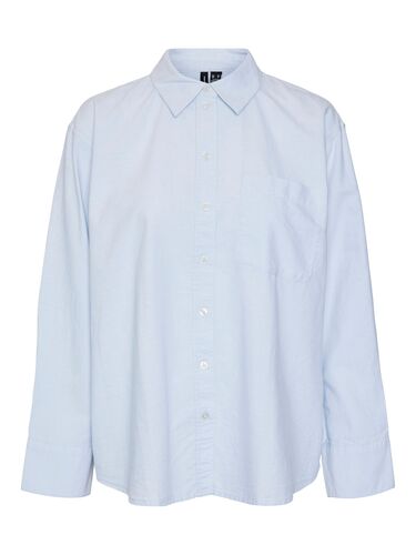 Bluse locker geschnitten Hemdkragen Streifenmuster 