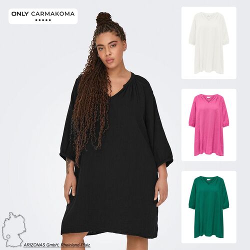 Midi-Kleid V-Ausschnitt 3/4 Arm regular fit