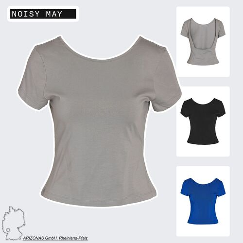 Top enger Schnitt Rundhals Kappen�rmel