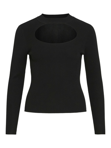 Langarmshirt Regular Fit Rundhals gestricktes Oberteil 